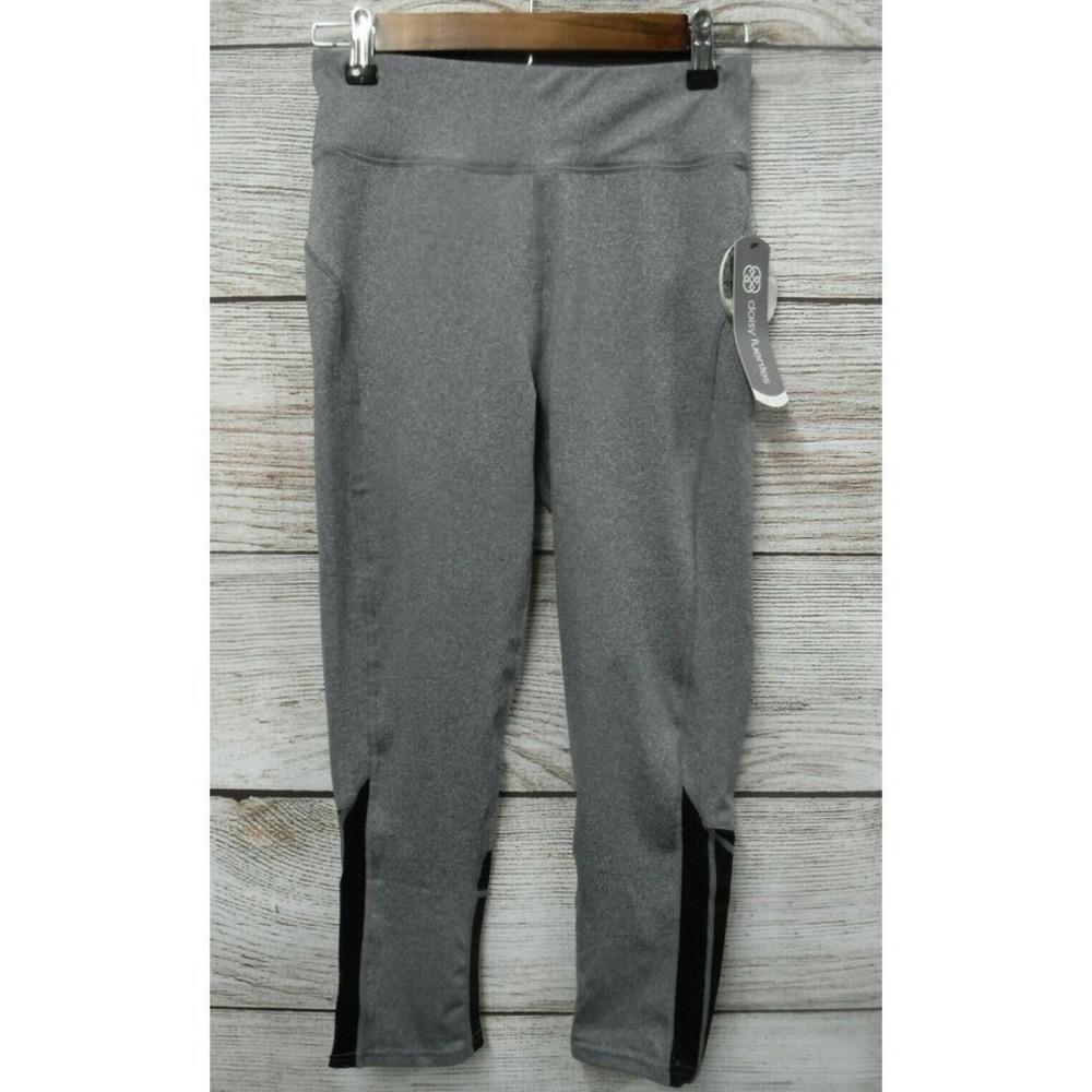 Daisy Fuentes Fit Pants Womens‎ Small Grey Vent Moisture Wicking Capri New
